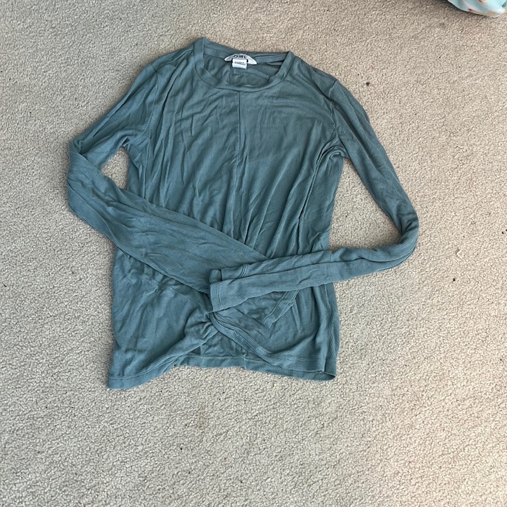 teal/blue athleta girl long sleeve shirt